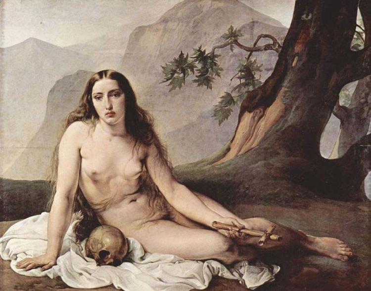 Francesco Hayez The Penitent Mary Magdalene oil painting image